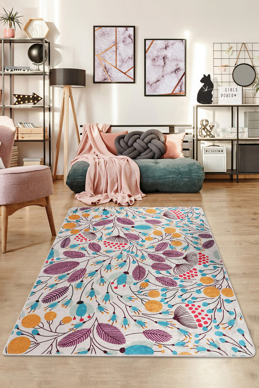 Covor, Herbs Djt, 80x140 cm, Multicolor - imagine 7